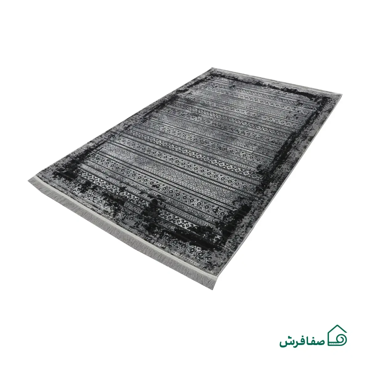 فرش مینیمال 9352 ذغالی