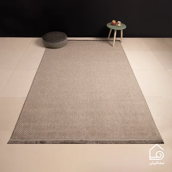 فرش مینیمال 3372 کرم تیره