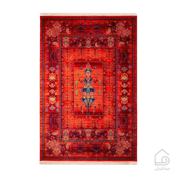فرش ابریشم ماشینی 730600 لاکی