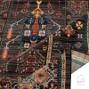 فرش ابریشم ماشینی 730601 ذغالی - تصویر 10