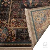 فرش ابریشم ماشینی 730601 ذغالی - تصویر 9