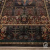 فرش ابریشم ماشینی 730601 ذغالی - تصویر 8