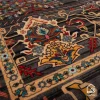 فرش ابریشم ماشینی 730601 ذغالی - تصویر 5