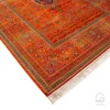 فرش ابریشم ماشینی 730901 نارنجی تمام رنگ - تصویر 9