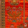 فرش ابریشم ماشینی 730901 نارنجی تمام رنگ - تصویر 6