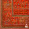فرش ابریشم ماشینی 730901 نارنجی تمام رنگ - تصویر 5