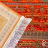 فرش ابریشم ماشینی 730901 نارنجی تمام رنگ