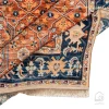 فرش ابریشم ماشینی 731102 آجری سرمه ای - تصویر 2