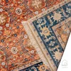 فرش ابریشم ماشینی 731102 آجری سرمه ای - تصویر 9
