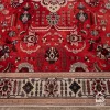 فرش ابریشم ماشینی 743104 قرمز کرم - تصویر 7