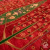 فرش ابریشم ماشینی T1050 قرمز لاکی - تصویر 5