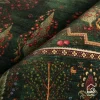 فرش ابریشم ماشینی T1062 سبز - تصویر 4