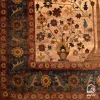 فرش ابریشم ماشینی Z1086 کرم حاشیه سرمه ای - تصویر 10
