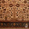 فرش ابریشم ماشینی Z1086 کرم حاشیه سرمه ای - تصویر 9